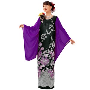 【ステージ衣装】黒と紫のコントラストが美しい★華ジャカードドレス★