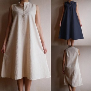 Casual Dress Cotton Linen One-piece Dress Ladies' NEW