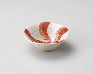 うるし流水（赤）4.0鉢【日本製　陶器】