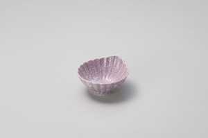 紫白吹 菊形 小鉢【日本製　磁器】
