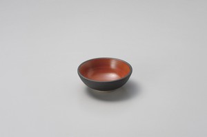黒塗内朱3.0鉢【日本製　陶器】