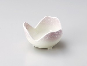 ピンク白吹割山椒4.0小鉢【日本製　磁器】