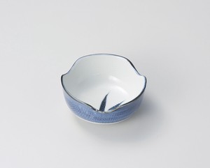 古染布目笹4.0小鉢【日本製　磁器】