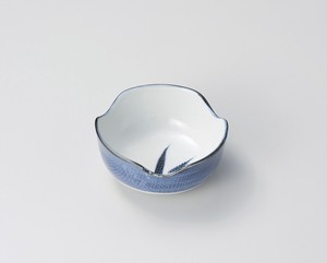 古染布目笹3.0小鉢【日本製　磁器】