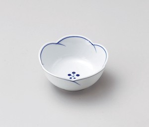 染付梅ライン4.0小鉢【日本製　磁器】
