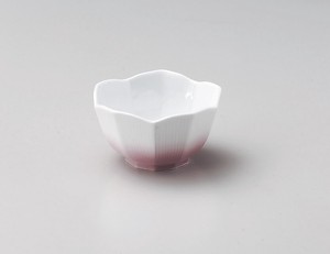 ピンク吹十角小鉢（小）【日本製　強化磁器】