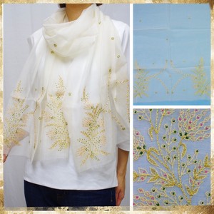 Fabric Embroidery Silk Botanical Embroidery Stole 739