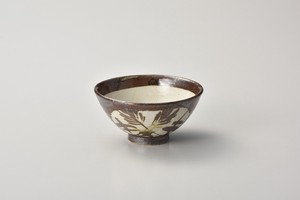 錆草文和茶碗【日本製　陶器】