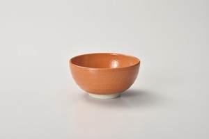 オレンジめし碗【日本製　陶器】
