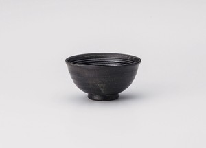 黒土六兵衛丸茶碗【日本製　陶器】