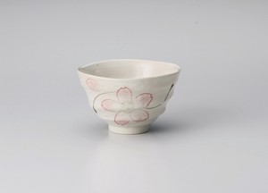 紅桜茶碗【日本製　陶器】