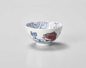 Rice Bowl Porcelain Sea Bream Made in Japan