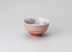 ばらピンク茶碗【日本製　陶器】