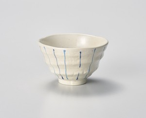 Rice Bowl Blue Pottery Made in Japan
