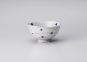 紺水玉手造茶碗【日本製　陶器】