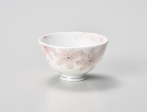 Rice Bowl Porcelain Pink Made in Japan