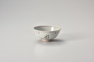 せねこ茶碗赤【日本製　陶器】