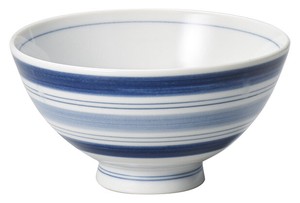 藍輪飯碗（大）【日本製　陶磁器】