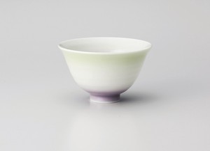 カラーグラデーションパープル茶碗【日本製　磁器】
