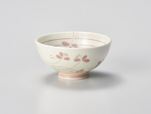 Rice Bowl Porcelain Pink Made in Japan