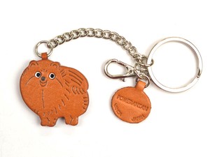 Key Ring Key Chain Craft Pomeranian Dog Made in Japan