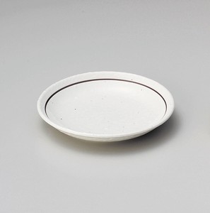 粉引ライン6.0皿【日本製　磁器】