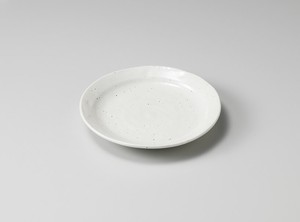 梨地クラスト型4.0皿【日本製　磁器】