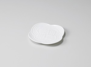 白磁結小皿【日本製　陶器】