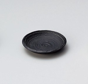 黒渦3.0小皿【日本製　陶器】