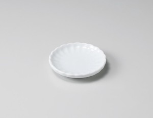青白磁菊割3.0皿【日本製　磁器】