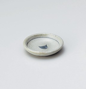 土物筋点字2.5皿【日本製　陶器】