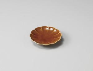 Small Plate Brown Porcelain Made in Japan