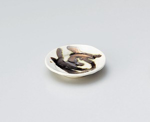 金彩粉引き丸9.5cm皿【日本製　陶器】