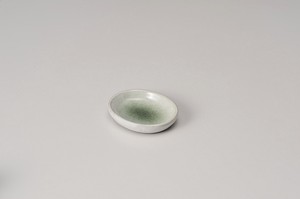 新緑3.0小判皿【日本製　磁器】