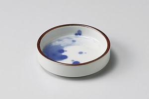 青刷毛波しぶきスタック小皿【日本製　磁器】
