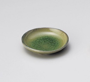 緑貫入3.0皿【日本製　陶器】