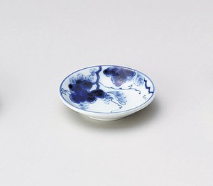 藍染ぶどう2.8玉皿【日本製　磁器】