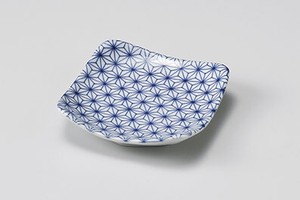 Small Plate Porcelain Hemp Leaves Made in Japan