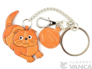 Key Ring Key Chain Craft Scottish Fold Cat Made in Japan