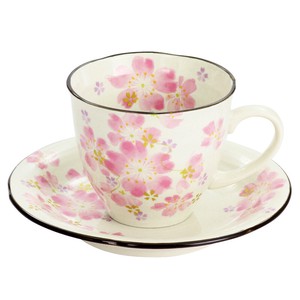 ■美濃焼 ■華まつりコーヒー碗皿 桜（3月）