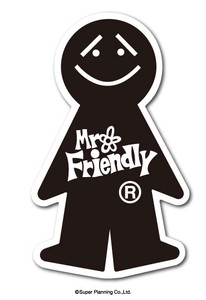 Mr.Friendly ミニステッカー 黒 ブラック ミスターフレンドリー ステッカー LCS986 2020新作