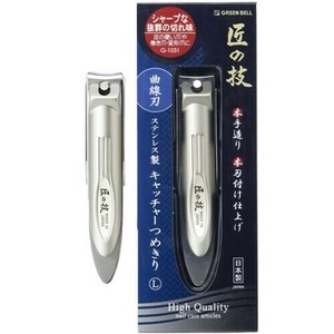 グリーンベル 匠の技 G-1031 ステンレス製 キャッチャーつめきり(曲線刃)L