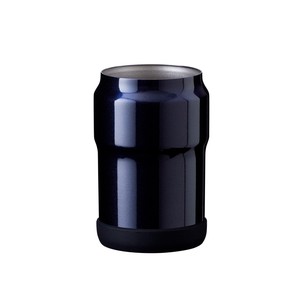 缶飲料の冷たさキープ 真空ステンレス缶ホルダー　350ml缶用　ネイビー　AWCH-350NV