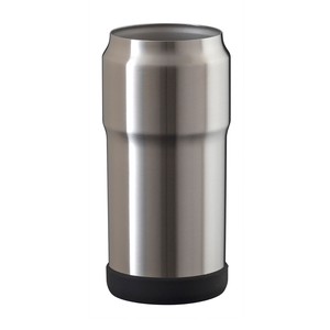 缶飲料の冷たさキープ 真空ステンレス缶ホルダー　500ml缶用　シルバー　AWCH-500SV