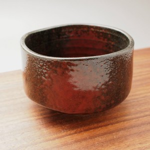 黒砂紅化粧　抹茶碗　美濃焼（日本製）