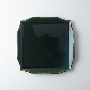 寿山窯 rim リム スクエア L(21cm) エバーグリーン[日本製/美濃焼/洋食器]
