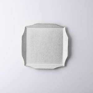 寿山窯 rim リム スクエア M(17cm) ホワイトアッシュ[日本製/美濃焼/洋食器]