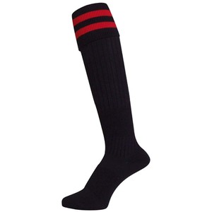 Soccer Good Stocking 25 2 Black Red Socks