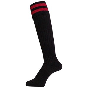 Soccer Good Stocking 25 2 Black Dark Red Socks