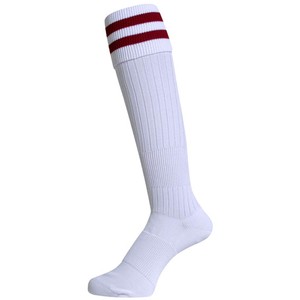 Soccer Good Stocking 25 2 White Dark Red Socks